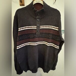 Mark’s Men's Black and Brown Sweater